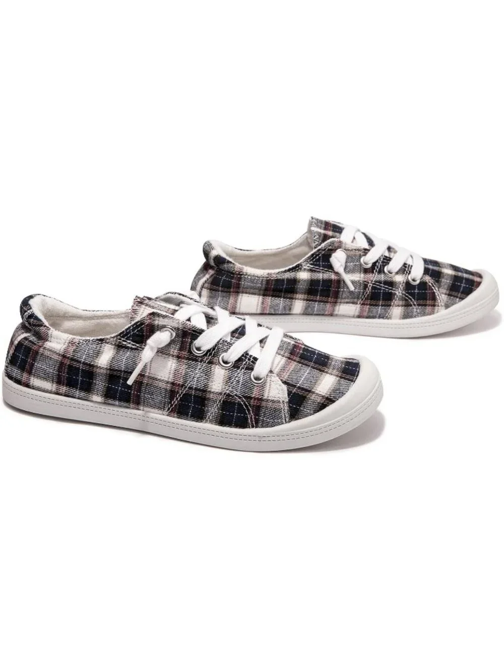 Women's Square Tennis Shoes Classic Canvas Low Top Athletic Running Sneakers